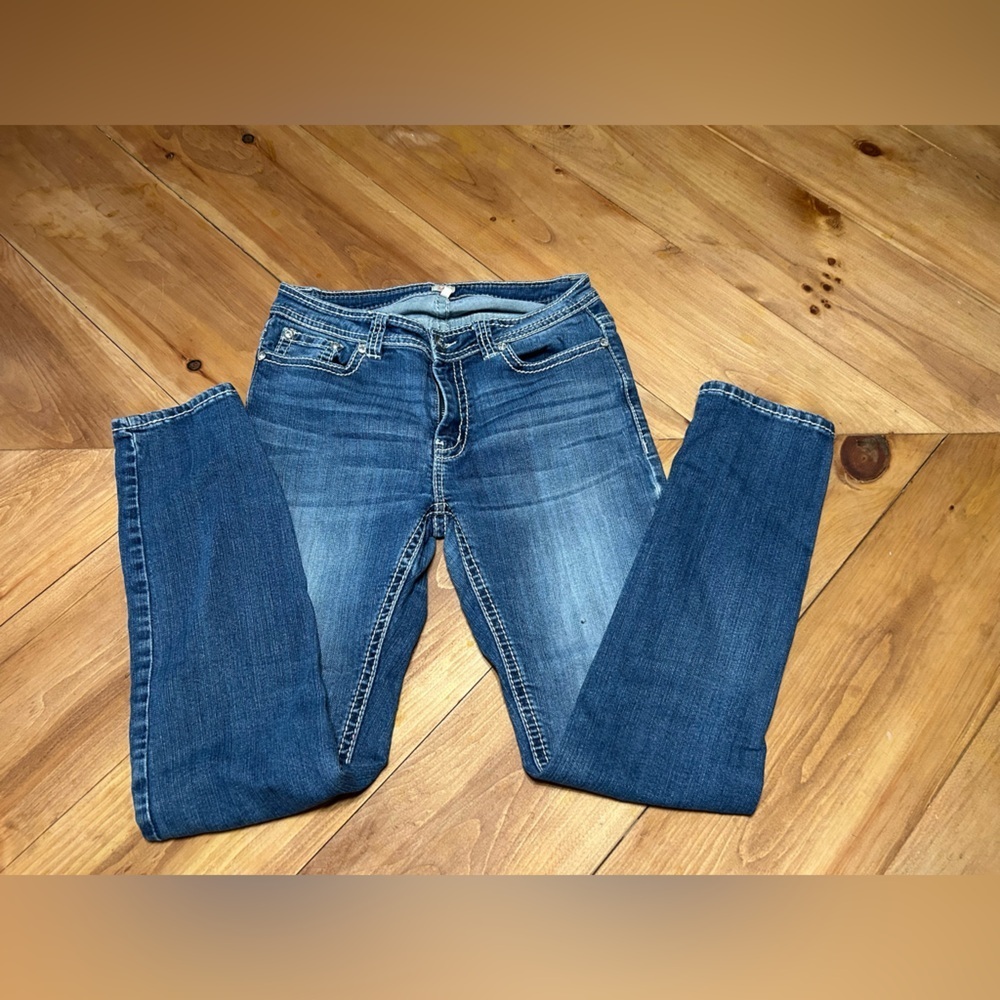 Reba Dark Blue Country Girl Straight leg Jeans size 8